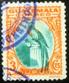 Selo postal da Guatemala de 1935 Quetzal 3c