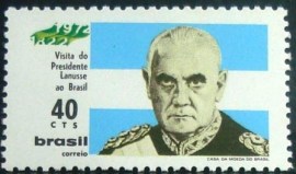 Selo postal do Brasil de 1972 Presidente Lanusse0 Catleya