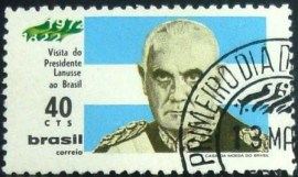 Selo postal do Brasil de 1972 Presidente Lanusse0 Catleya - C 725 M1D