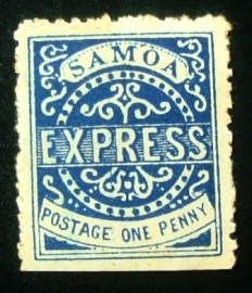 Selo postal da Samoa de 1877 Samoan Kingdom 1