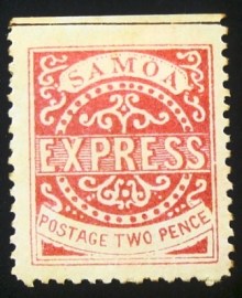 Selo postal da Samoa de 1877 Samoan Kingdom 2s