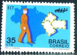 Selo postal do Brasil de 1972 Serviço Postal - C 733 N