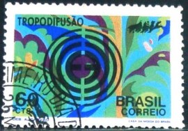 Selo postal do Brasil de 1972 Tropodifusão - C 735 M1D