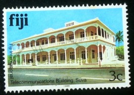 Selo postal de Fiji de 1988 Telecommunication Building