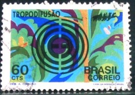 Selo postal do Brasil de 1972 Tropodifusão - C 735 U