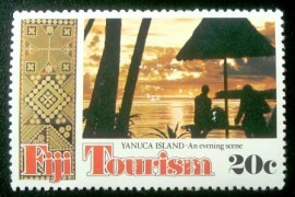Selo postal de Fiji de 1980 Yanuca Island