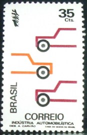 Selo postal do Brasil de 1972 Indústria Automobilística