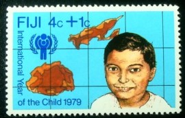 Selo postal de Fiji de 1979 Indian Boy