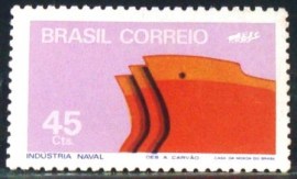 Selo postal do Brasil de 1972 Indústria Naval - C 738 N