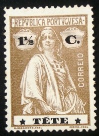 Selo postal de Tete de 1914 Ceres 1½