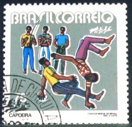 Selo postal do Brasil de 1972 Capoeira - C 746 M1D