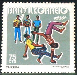 Selo postal do Brasil de 1972 Capoeira - C 746 N