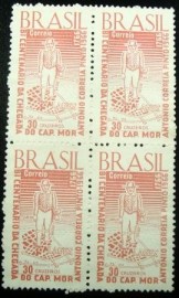 Quadra de selos postais do Brasil de 1966 Antonio Correia Pinto