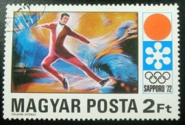 Selo postal da Hungria de 1971 Figure-skate