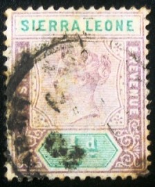 Selo postal de Serra Leoa de 1896 Issues of 1896-97 ½