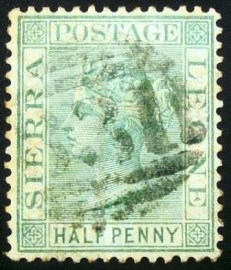 Selo postal de Serra Leoa de 1883 Issues of 1883-93 ½d