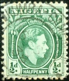Selo postal da Nigéria de 1938 King George VI ½d