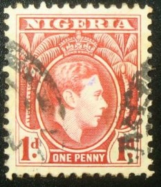 Selo postal da Nigéria de 1938 King George VI 1d