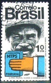 Selo postal do Brasil de 1972 FUNRURAL - C 765 U