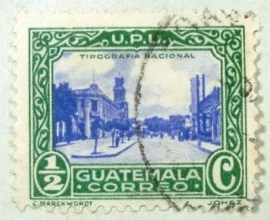 Selo postal da Guatemala de 1936 Bureau of Printing