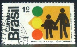 Selo postal do Brasil de 1972 CONTRAM - C 766 M1D