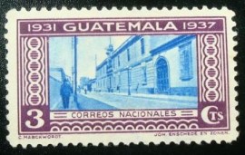 Selo postal da Guatemala de 1937 National Post Office