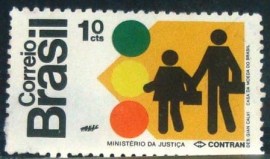Selo postal do Brasil de 1972 CONTRAM - C 766 N