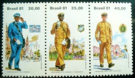 Se-tenant do Brasil de 1981 Criação DCT