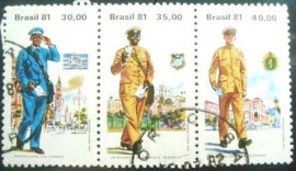 Se-tenant do Brasil de 1981 Criação DCT