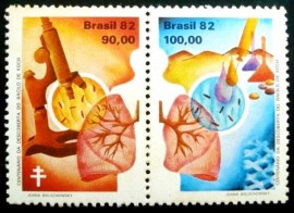 Se-tenant do Brasil de 1982 Bacilo de Kock