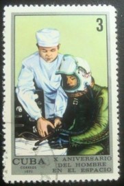 Selo postal de Cuba de 1971 Medical test