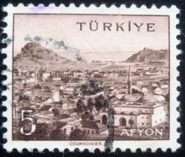 Selo postal de Turquia de 1958 Afyon