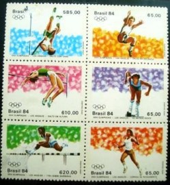 Se-tenant do Brasil de 1983 Olimpíadas de Los Angeles