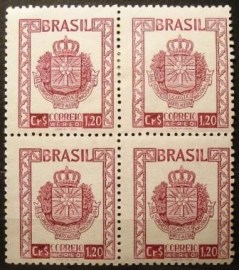 Quadra de selos postais do Brasil 5º Congresso Eucarístico