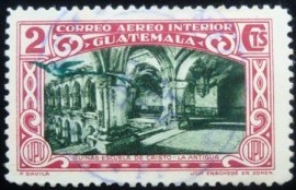 Selo postal da Guatemala de 1939 Ruins of Christ school