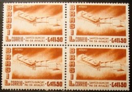 Quadra de selos postais aéreos do Brasil de 1956 - A 84 N