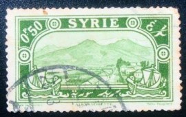 Selo postal da Síria de 1925 View of Alexandretta