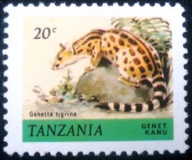 Selo postal da Tanzânia de 1980 Cape Genet