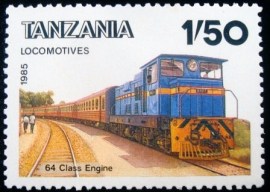 Selo postal da Tanzânia de 1985 Class 64