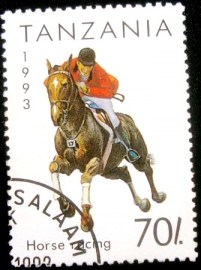 Selo postal da Tanzânia de 1993 Horse racing