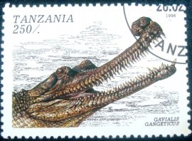 Selo postal da Tanzânia de 1996 Gharial