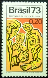 Selo postal do Brasil de 1973 IV Centenário da Convenção de Itu