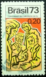 Selo postal do Brasil de 1973 IV Centenário da Convenção de Itu - C 787 U