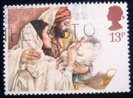 Selo postal do Reino Unido de 1984 The Holy Family II