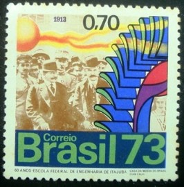 Selo postal do Brasil de 1973 Escola Federal de Itajubá - C 790 N