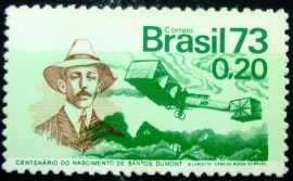 Selo postal do Brasil de 1973 14 Bis 20