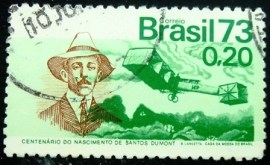Selo postal do Brasil de 1973 14 Bis 20 - C 792 U