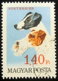 Selo postal da Hungria de 1967 Fox Terrier