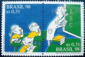 Se-tenant do Brasil de 1998 Educação