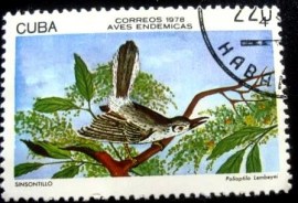 Selo postal de Cuba de 1978 Cuban Gnatcatcher